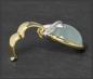 Preview: Diamant & Jade 750 Gold Anhänger, 20mm Jade